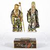 Grp: 3 Chinese Cloisonne Pieces Box & Figures