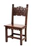 A Jacobean Style Walnut Hall Chair Height 40 1/4 inches.