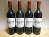Chateau d'Angludet, Margaux 1988, four bottles (levels: one top shoulder others in neck); Chateau Mo