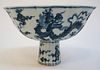 Ming Blue & White Footed Bowl