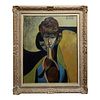 Philippe Marchand "Three Faces of Women" Cubist Oil
