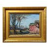 1928 Walter Emerson Baum "The Red Barn" Oil Painting