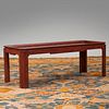Contemporary Red Lacquer and Faux Tortoiseshell Low Table