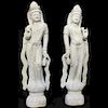 Large White Jade Chinese Garden Statues