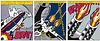 As I Opened Fire, Roy Lichtenstein Triptych Lithographs