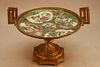 Antique Chinese Rose Medallion Mounted Centerpiece