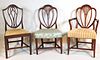 Three Assorted Federal Mahogany Chairs