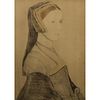 Attr Hans Holbein Print of a Woman
