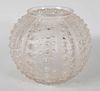 Rene Lalique "Oursin" Pattern Art Glass Vase