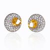 18K ROSE GOLD CRESCENT PAVE 4CT DIAMOND EARRINGS