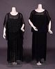 TWO BEADED SILK GEORGETTE EVENING DRESSES, 1920s