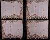 SET OF FOUR SILK & TAPE LACE CURTAINS, 1910s