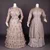 ONE SILK & ONE COTTON DAY DRESS, 1870-1880