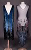 ONE SEQUIN ENCRUSTED OVERDRESS & ONE EVENING WRAP, 1920