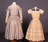 TWO PRINTED GIRLS DRESSES, 1840s & 1850s