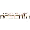 NIELS O. MOLLER Six dining chairs
