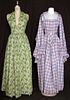 TWO CASHIN PRINTED SUMMER GOWNS, 1942 & 1954
