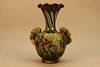 20th C. Green/Brown Glazed Vase (as is)