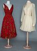 TWO GALANOS CHIFFON PARTY DRESSES, 1960 & 1967