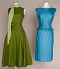 TWO AMERICAN DESIGNER LINEN DRESSES, 1955-1965