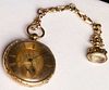 ROSKELL GOLD POCKET WATCH & FOB, c. 1820