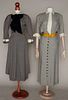 TWO PARIS COUTURE DAY DRESSES, 1947-1949