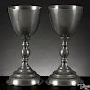 Pair of Albany, New York pewter chalices, ca. 1810, bearing the touch of Timothy Brigden