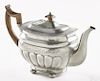 Beverly, Massachusetts engraved pewter teapot, ca. 1830, bearing the touch of Israel Trask