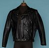 MAN'S LEATHER MOTORCYCLE JACKET, 1950s