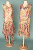 TWO FLORAL CHIFFON DRESSES, 1930s