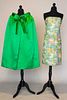 TWO SILK PARTY GARMENTS, 1950-1960s