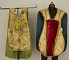TWO SILK CHASUBLES, BOHEMIA & FRANCE, 18TH C