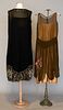 TWO SILK PARTY DRESSES, 1920s