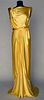 YELLOW SATIN EVENING GOWN, 1930s