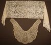 TWO HANDMADE LACE ACCESSORIES, 19TH C