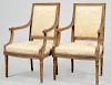 PAIR OF LOUIS XVI STYLE CARVED AND GILTWOOD FAUTEUILS