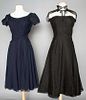 TWO CEIL CHAPMAN PARTY DRESSES, 1950s