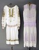 TWO EMBROIDERED SUMMER DRESSES, c. 1930