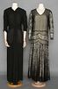 TWO BLACK EVENING DRESSES, 1935-1945