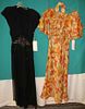 TWO SILK DRESSES, 1935-1945