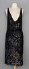 BLUE & BLACK SEQUINED PARTY DRESS, 1920s
