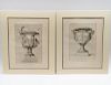 TWO BLACK AND WHITE ENGRAVINGS OF URNS
