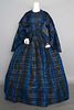 SILK PLAID AFTERNOON DRESS, 1850-1860