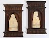PAIR OF CONTINENTAL CARVED IVORY RELIGIOUS PLAQUES