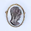 Unique & Beautiful Mother of Pearl Cameo Brooch / Pendant