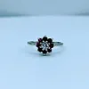 Unique Ruby & Diamond Flower Ring