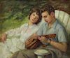 MOREHOUSE, Edith. Oil on Canvas. Couple with