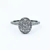 Glittering Pave Diamond & Solid White Gold Ring