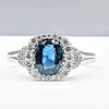 Lovely Sapphire & Diamond Dress Ring