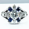 Exceptional Brilliant Diamond & Sapphire Ring